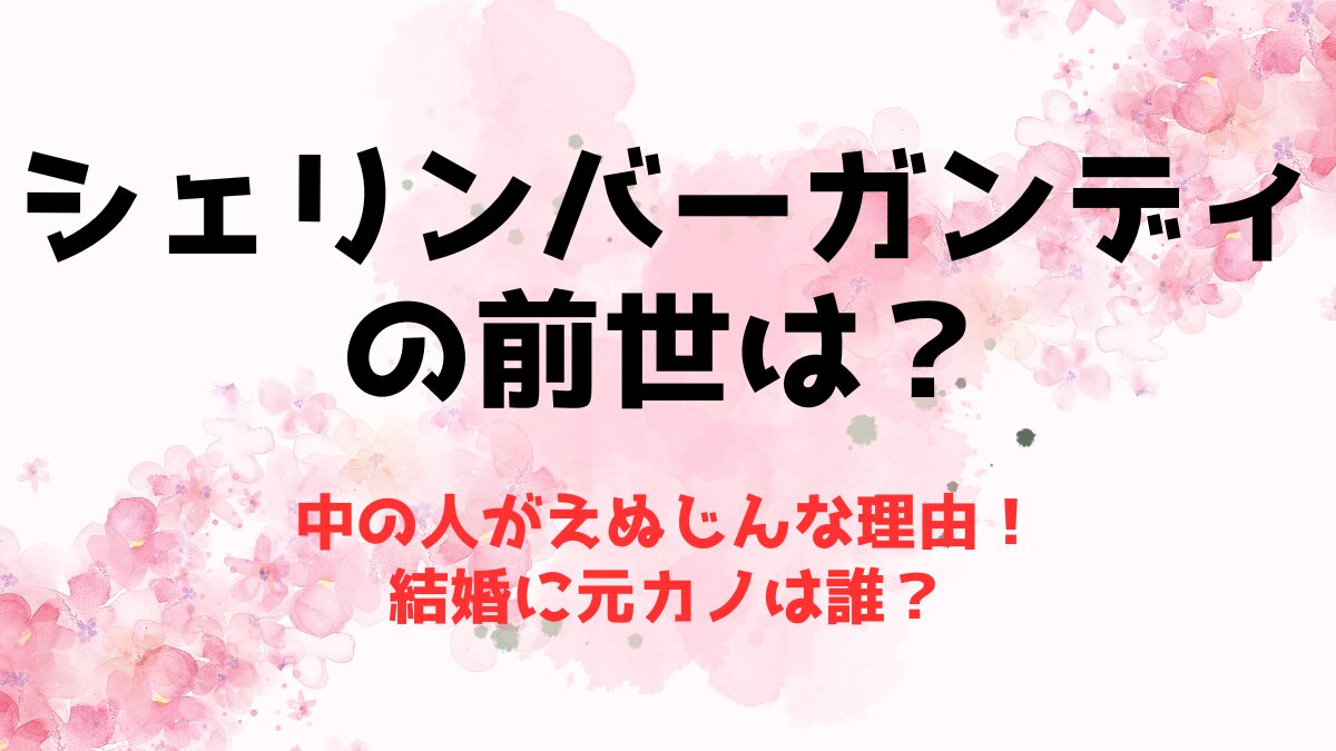 シェリンバーガンディの前世(中の人)がえぬじんな理由！結婚に元カノは誰？